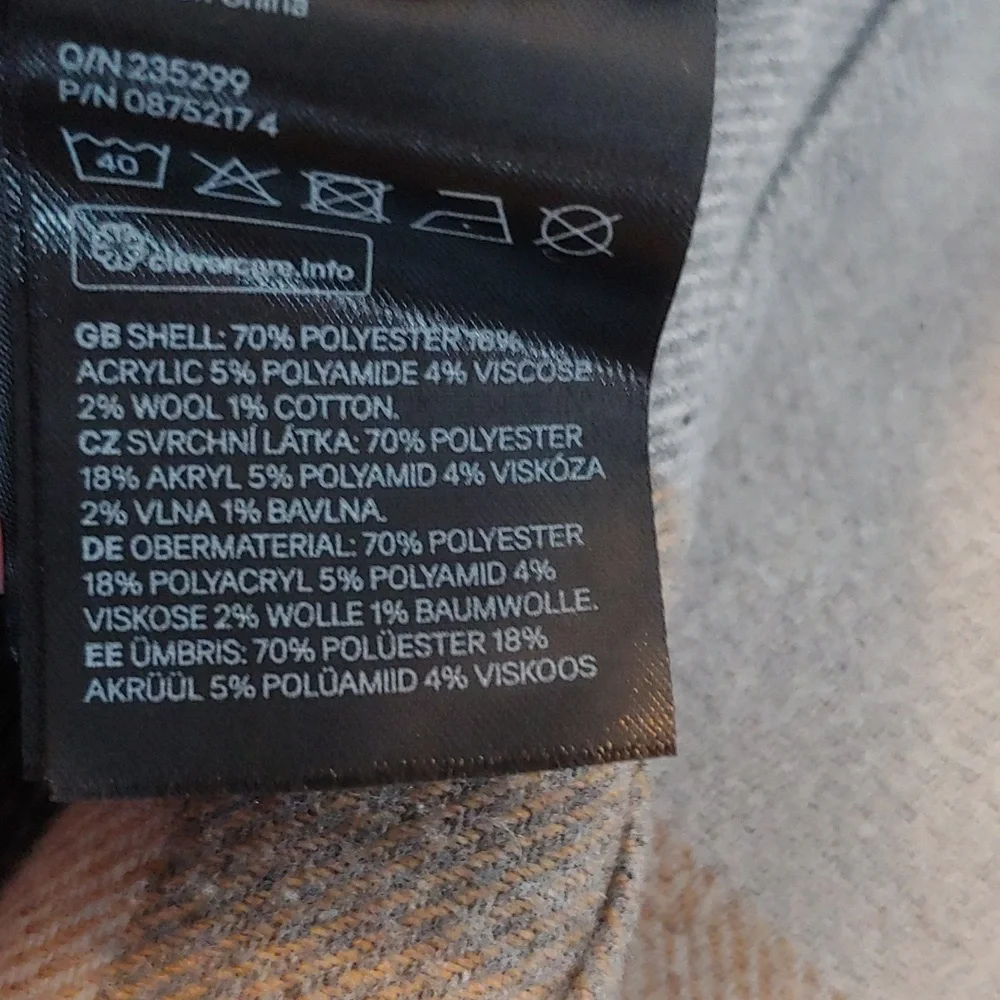 Men's Plaid Polyester Blend Button Shirt Brown, Tan, XL - Picture 15 of 15